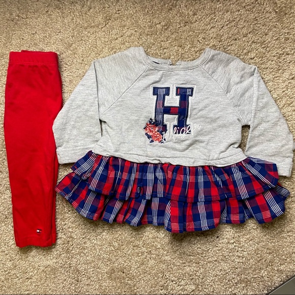 Tommy Hilfiger Tunic and Leggings Set 6-9M - Picture 1 of 5